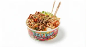 Ugly Bop bowl with crunchy fried chicken